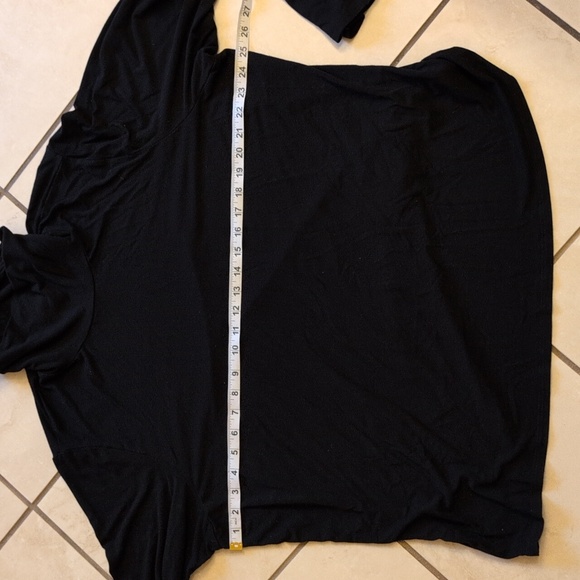 Eileen Fisher Black Turtleneck Top Stretchy Soft Material Size 3X - Picture 7 of 9
